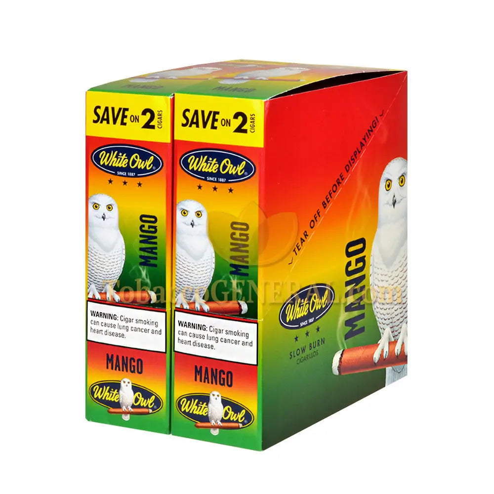 White Owl Cigarillos 30 Packs of 2 Cigars Mango