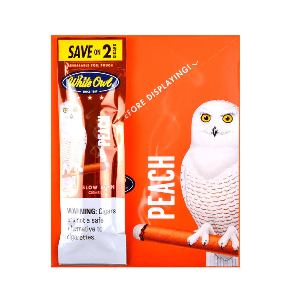 White Owl Cigarillos 30 Packs of 2 Cigars Peach
