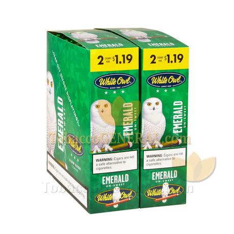 White Owl Emerald Cigarillos 1.19 Pre-Priced 30 Packs of 2
