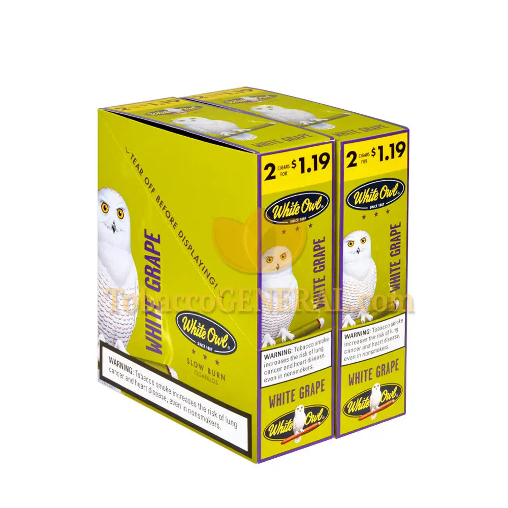 White Owl White Grape Cigarillos 1.19 Pre-Priced 30 Packs of 2