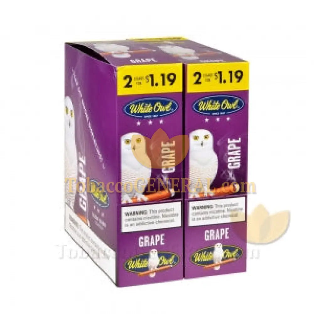White Owl Grape Cigarillos 1.19 Pre-Priced 30 Packs of 2