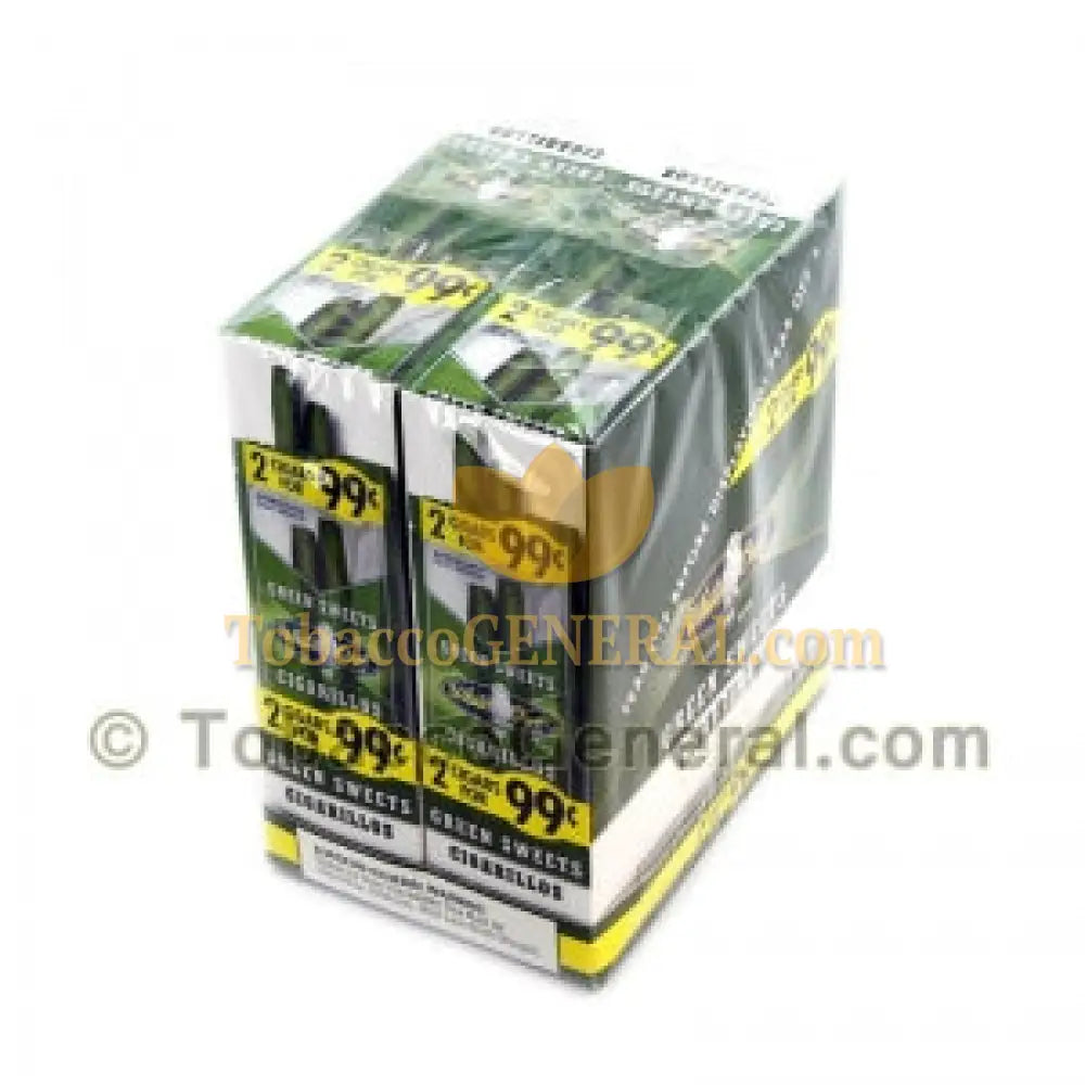 White Owl Green Sweets Cigarillos 99c Pre Priced 30 Packs of 2