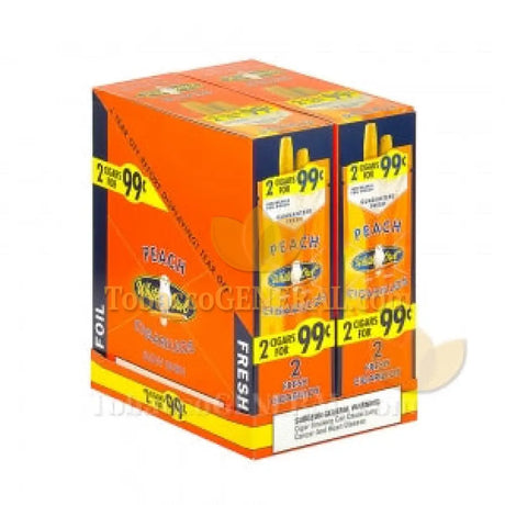 White Owl Peach Cigarillos 99c Pre Priced 30 Packs of 2