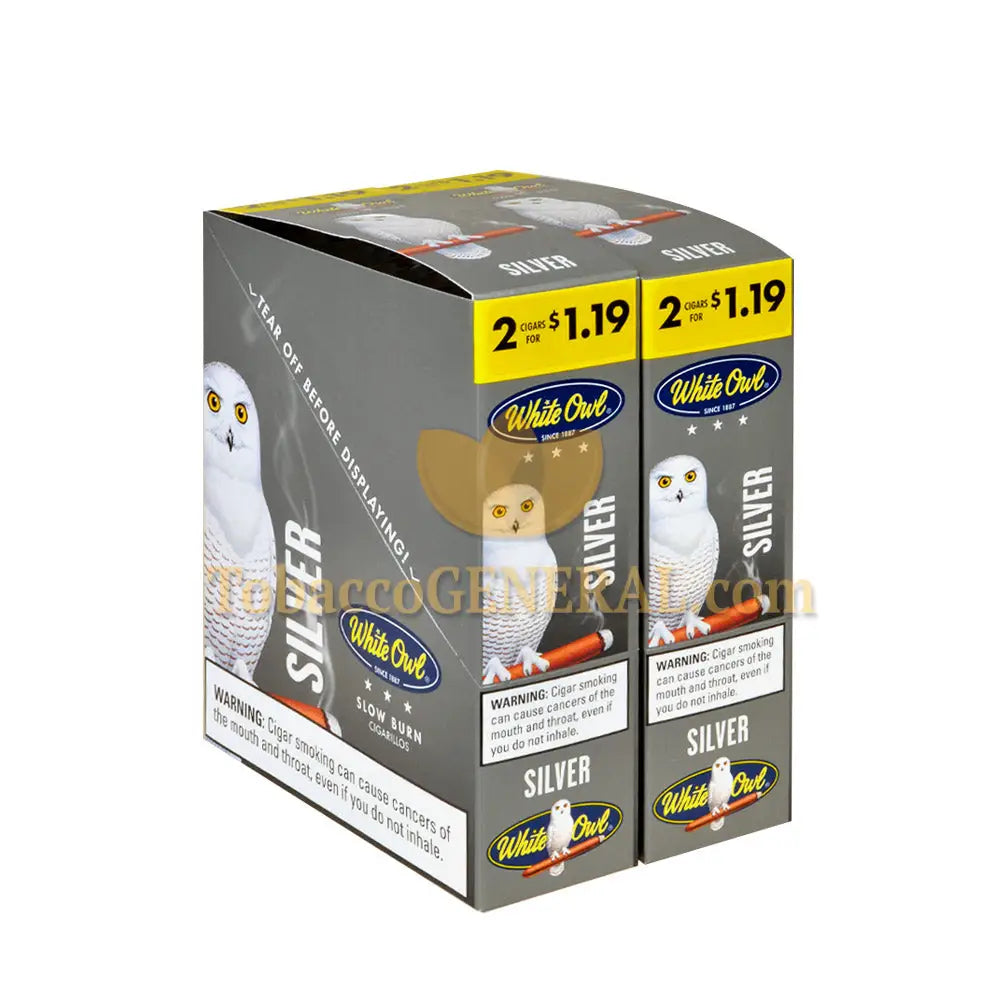 White Owl Silver Cigarillos 1.19 Pre-Priced 30 Packs of 2