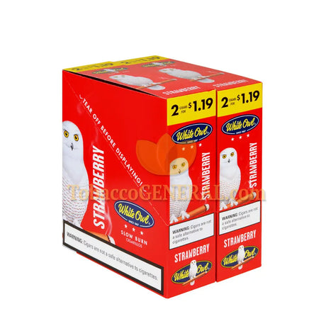 White Owl Strawberry Cigarillos 1.19 Pre-Priced 30 Packs of 2