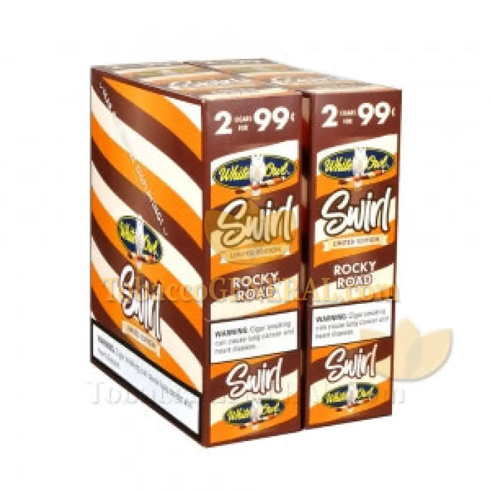 White Owl Swirl Rocky Road Cigarillos 99c Pre-Priced 30 Packs of 2