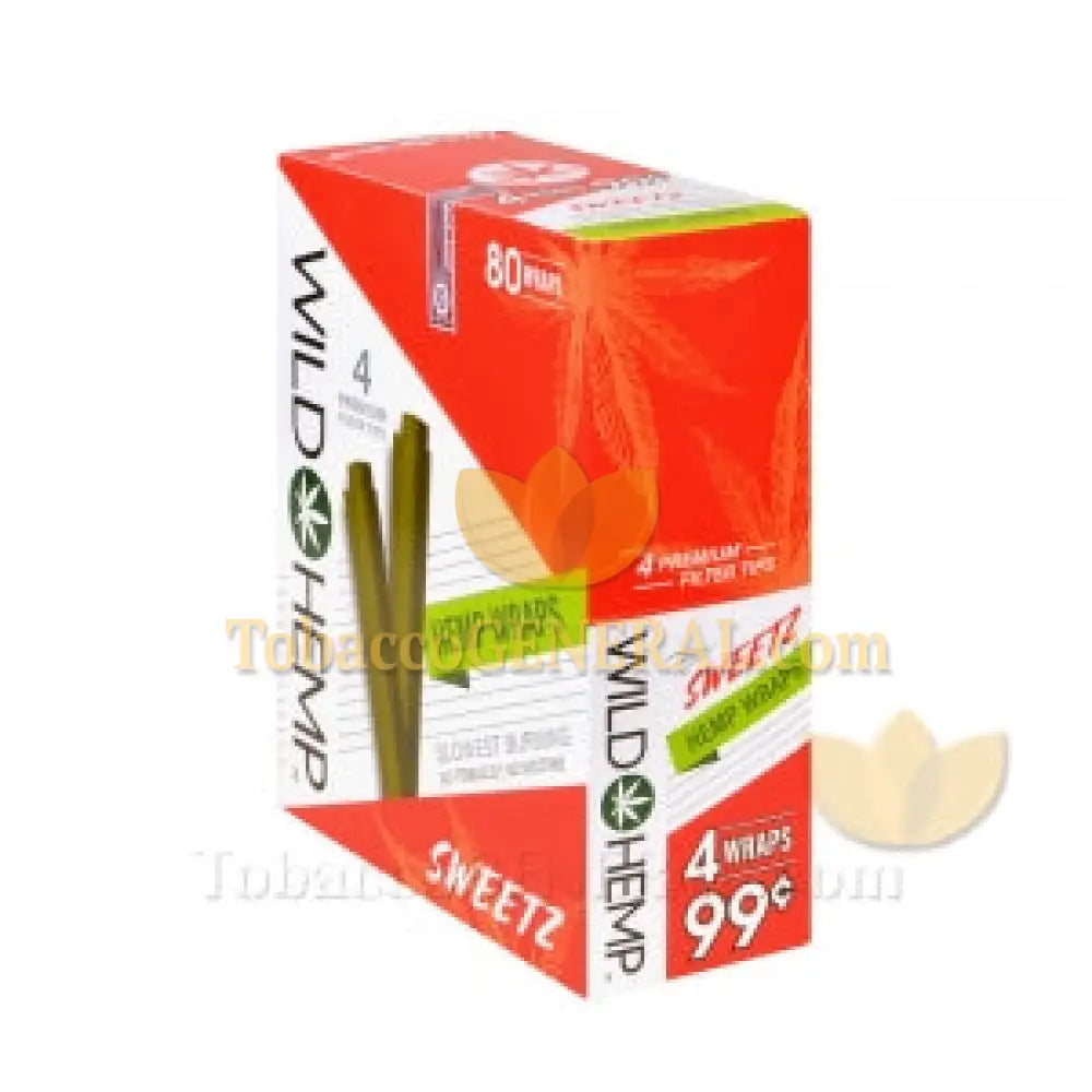 Wild Hemp Sweetz Pre-Rolled Filter Wraps 99c Pre-Priced 20 Pouches of 4