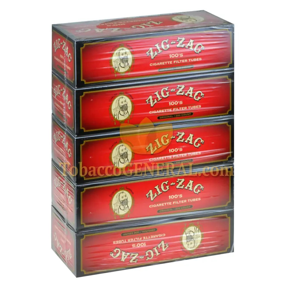 Zig Zag Filter Tubes 100 mm Original (Full Flavor) 5 Cartons of 200 1