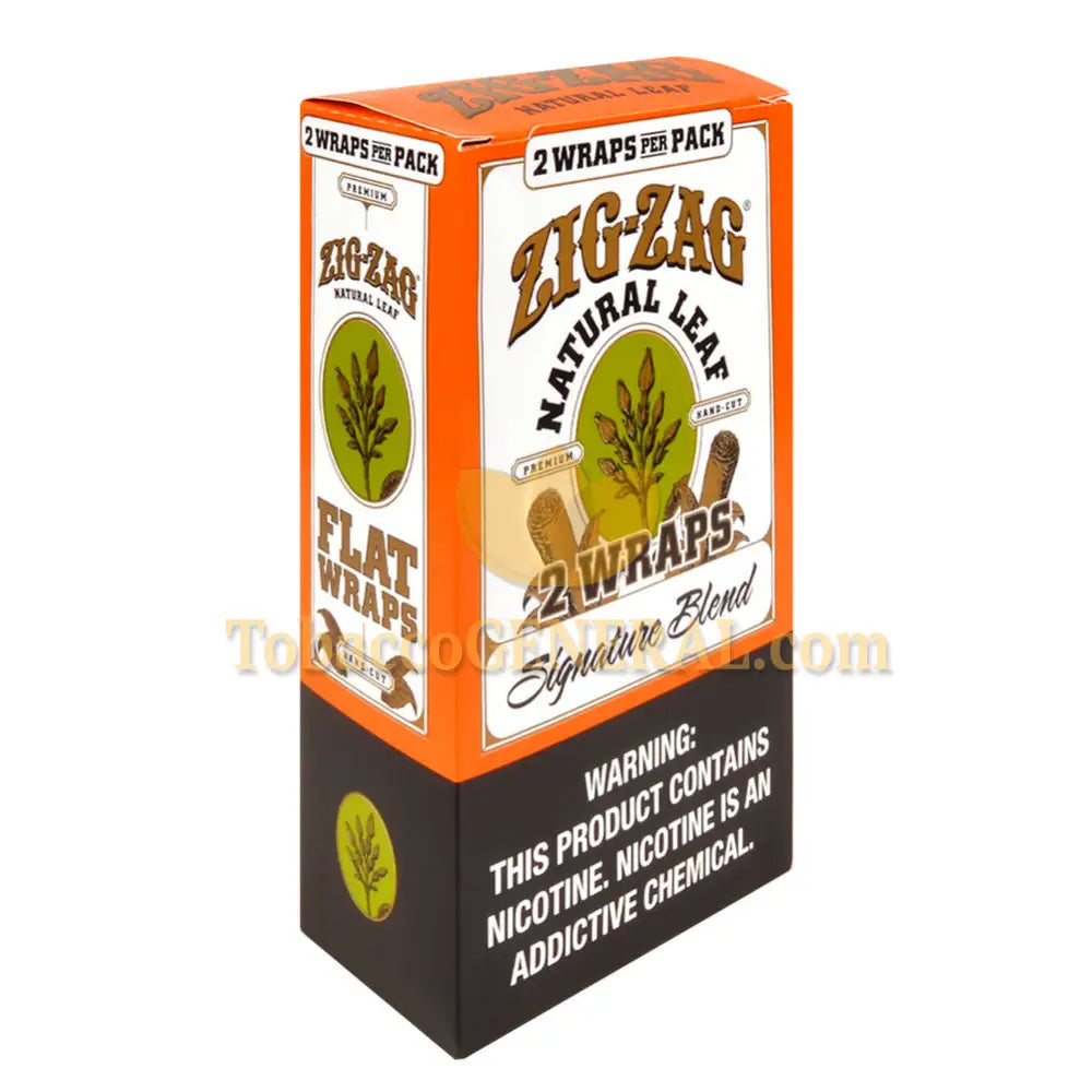 Zig Zag Signature Blend Natural Leaf Flat Wraps 2x10pk
