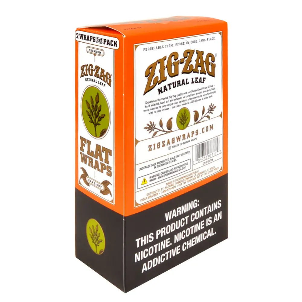 Zig Zag Signature Blend Natural Leaf Flat Wraps 2x10pk