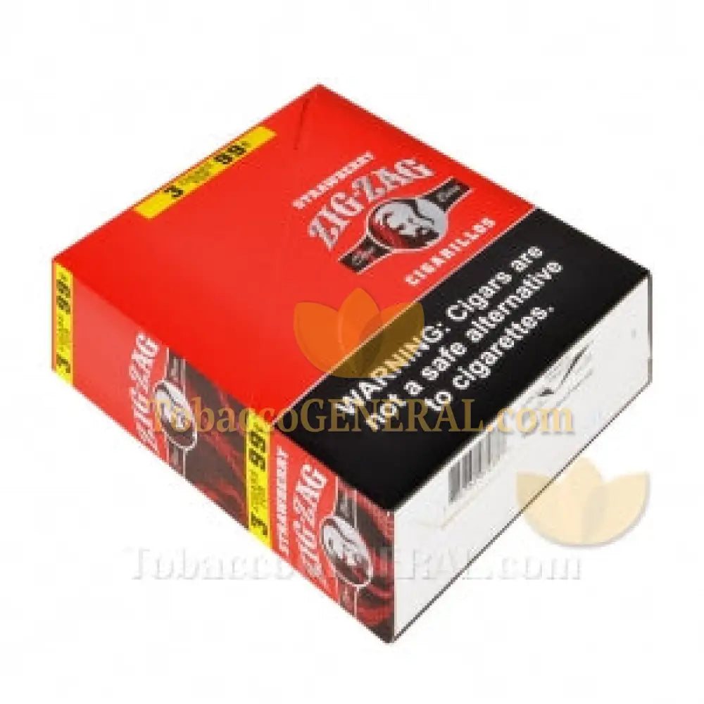Zig Zag Strawberry Cigarillos 3 for 99 Cents 15 Packs of 3