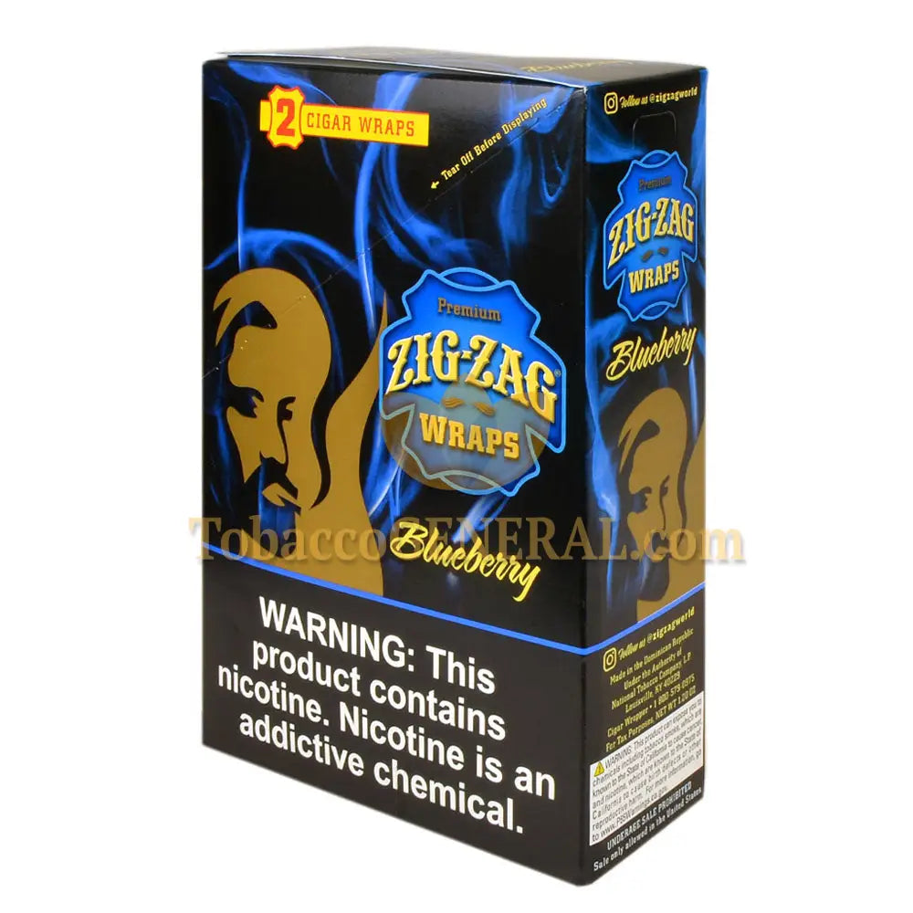 Zig Zag Wraps Premium BlueBerry 25 Packs of 2
