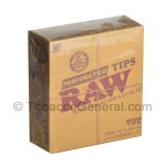 RAW Hemp & Cotton Wide Perforated FIlter Tips Pack of 50 - Rolling