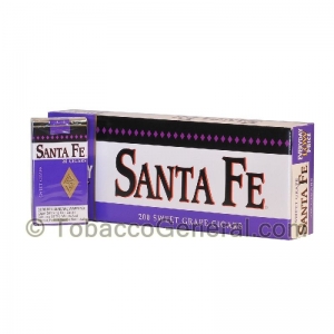 Santa Fe Filtered Cigars 10 Packs of 20 Grape