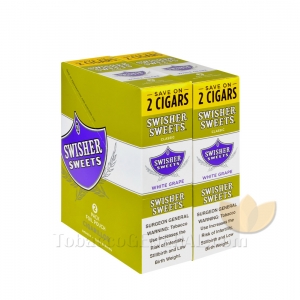 Swisher Sweets White Grape Cigarillos 30 Packs of 2