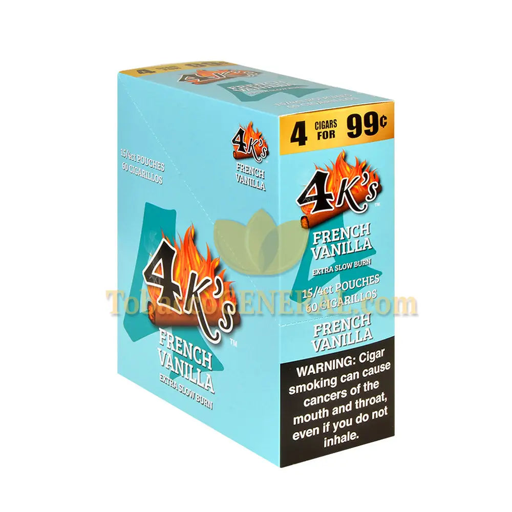 4 Kings Cigarillos 15 Packs of 4 Vanilla