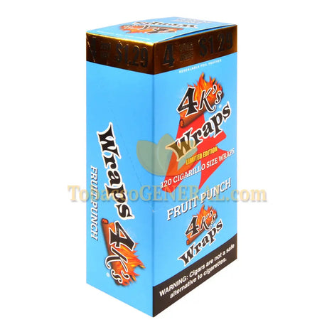 4 Kings Fruit Punch Wraps $1.29 Pre-Priced 30 Pouches of 4