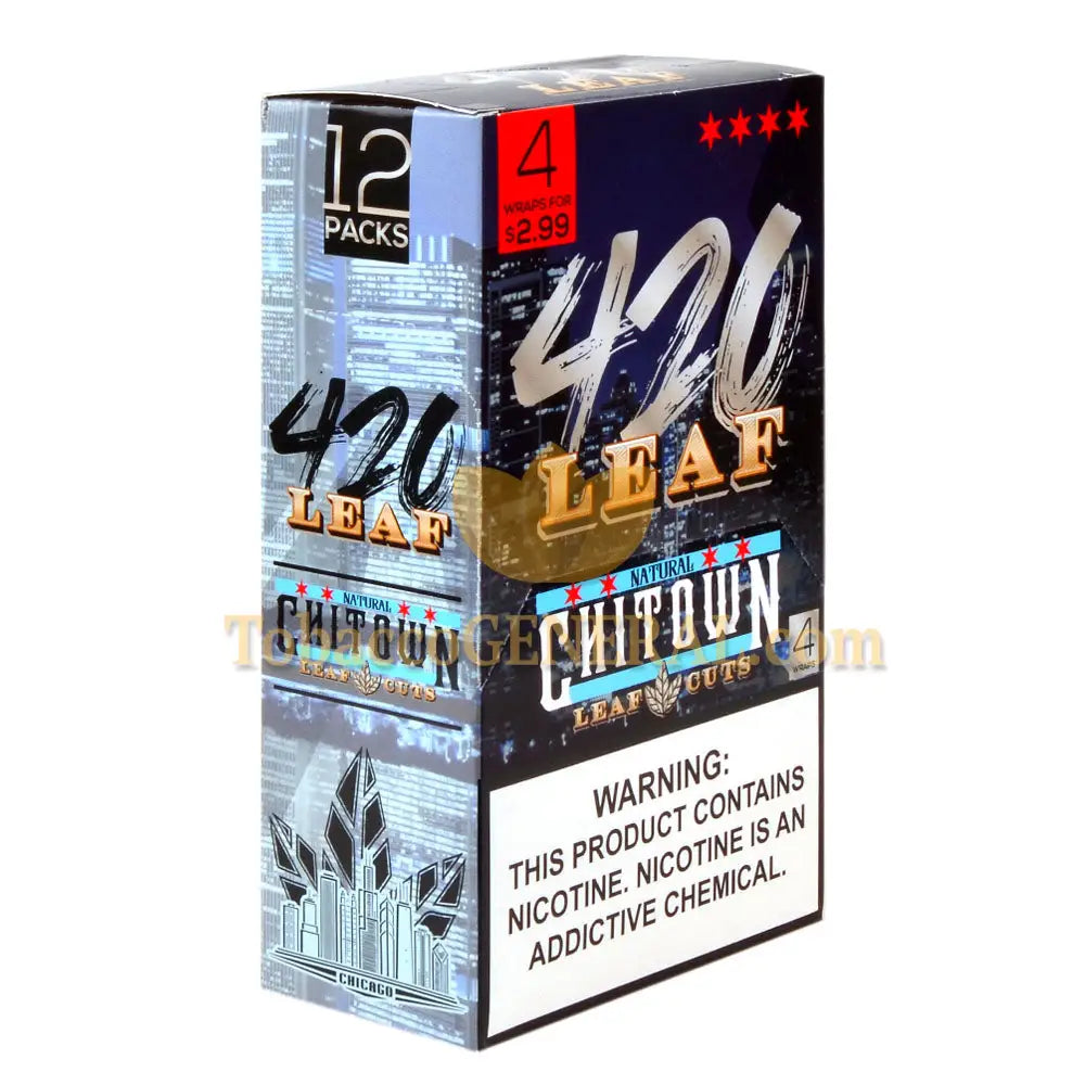洋楽 G-Rap TOTAL PACKAGE - 4U 420 Leaf Wraps ChiTown 12x4, Pre-Priced $2.99 – Tobacco General