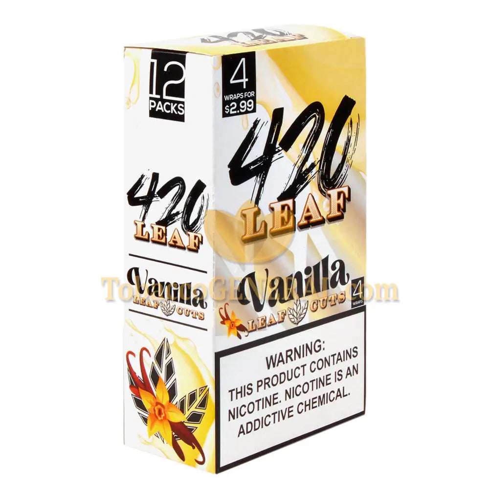 420 Leaf Wraps Vanilla 12x4, Pre-Priced $2.99