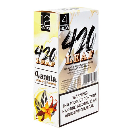 420 Leaf Wraps Vanilla 12x4 Pre-Priced $2.99