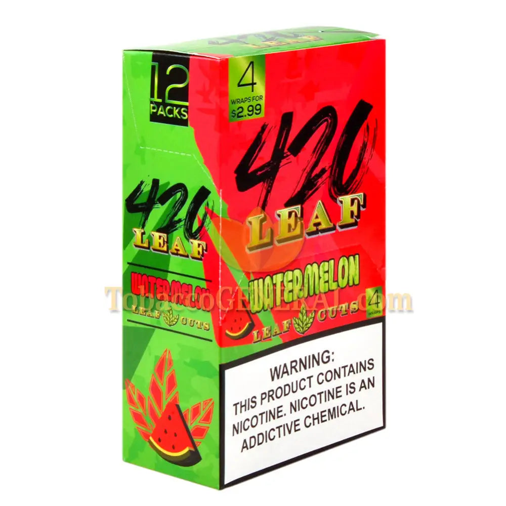 420 Disposable Vape 420 Leaf Wraps Watermelon 12x4, Pre-Priced .99   Tobacco General PRETTY DOPE Pink