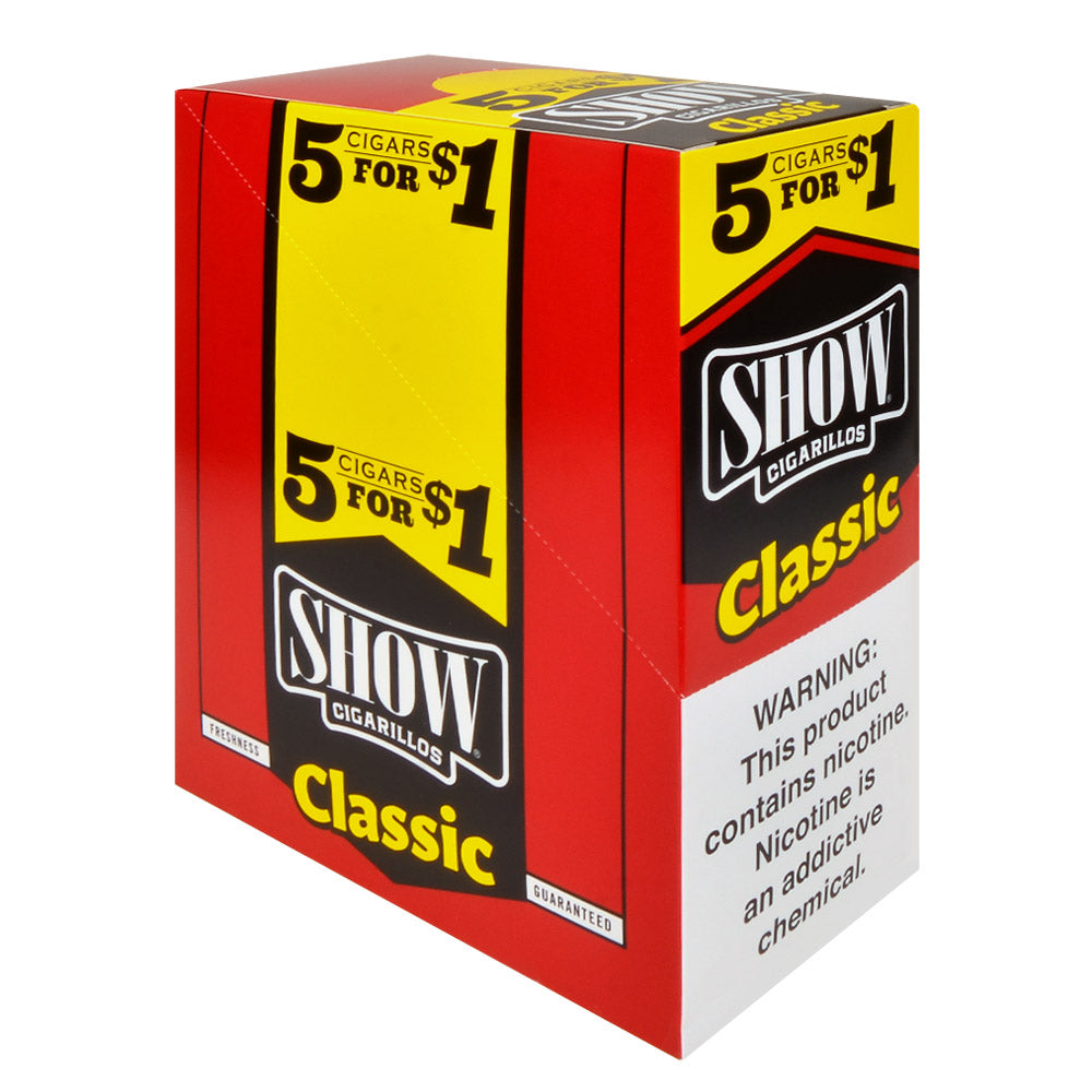 tobacco show Cigarillos Wet & Fruity Pre Priced 15 Pouches of 5 Stock Show Cigarillos Black Natural 15