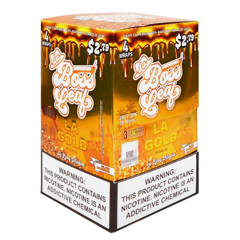 Da Boss La Gold Leaf Wraps 20 packs of 4, $2.79 pre-price