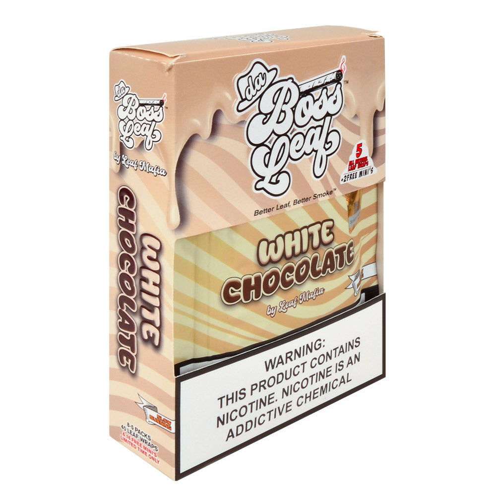 tobacco boss Da Boss Leaf Wraps White Chocolate 8 packs of 5