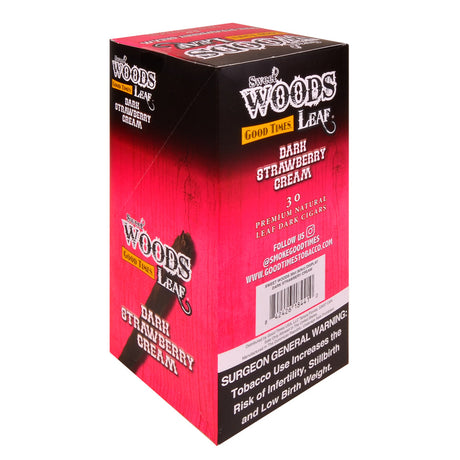 Good Times 6 packs of 5 Sweet Woods Leaf Dark Strawberry Cream Cigarillos