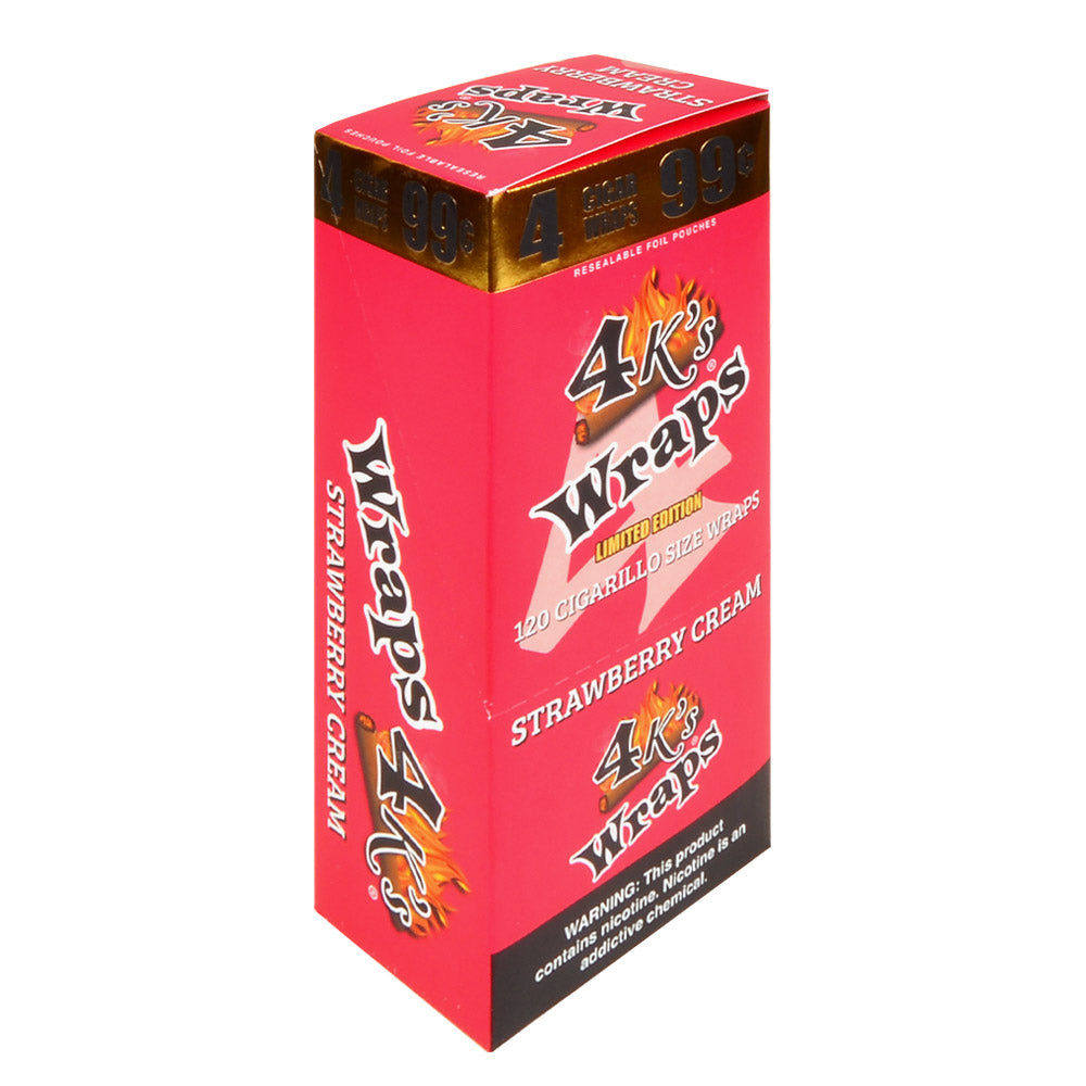 royal cream strawberry tobacco 4 Kings Strawberry Cream Wraps 99c Pre-Priced 30 Pouches of 4 royal cream strawberry tobacco 4 Kings Strawberry Cream Wraps 99c Pre-Priced 30 Pouches of 4