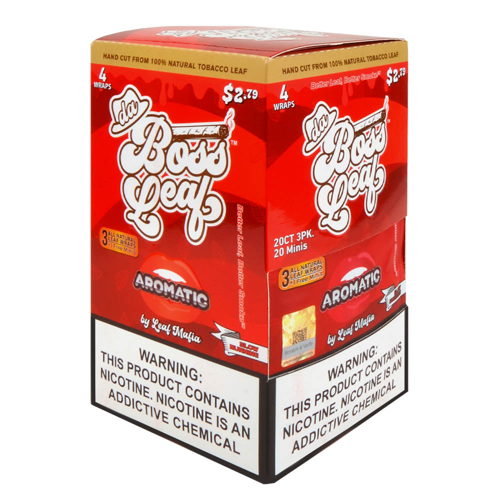 Da Boss Aromatic Leaf Wraps 20 packs of 4, $2.79 pre-price