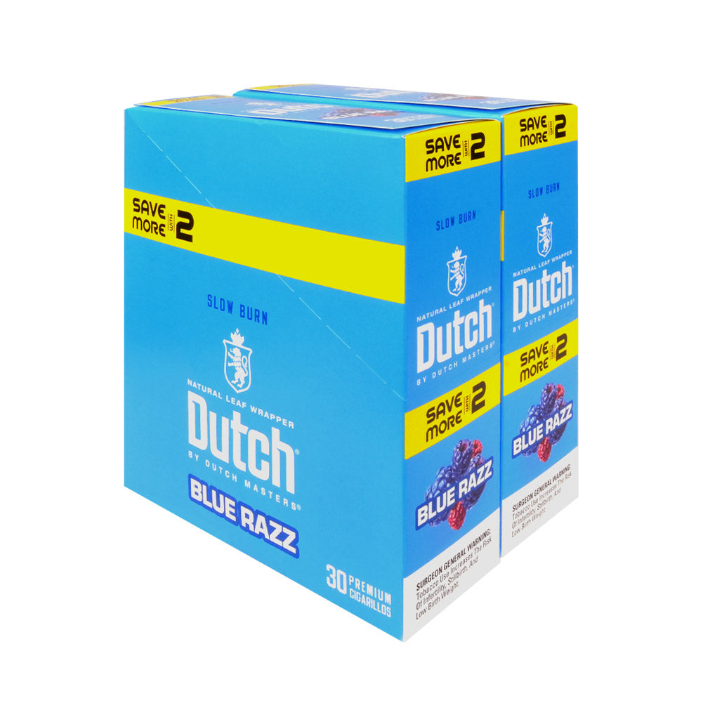 Dutch Masters Foil Fresh Blue Razz Cigarillos 30 Packs of 2