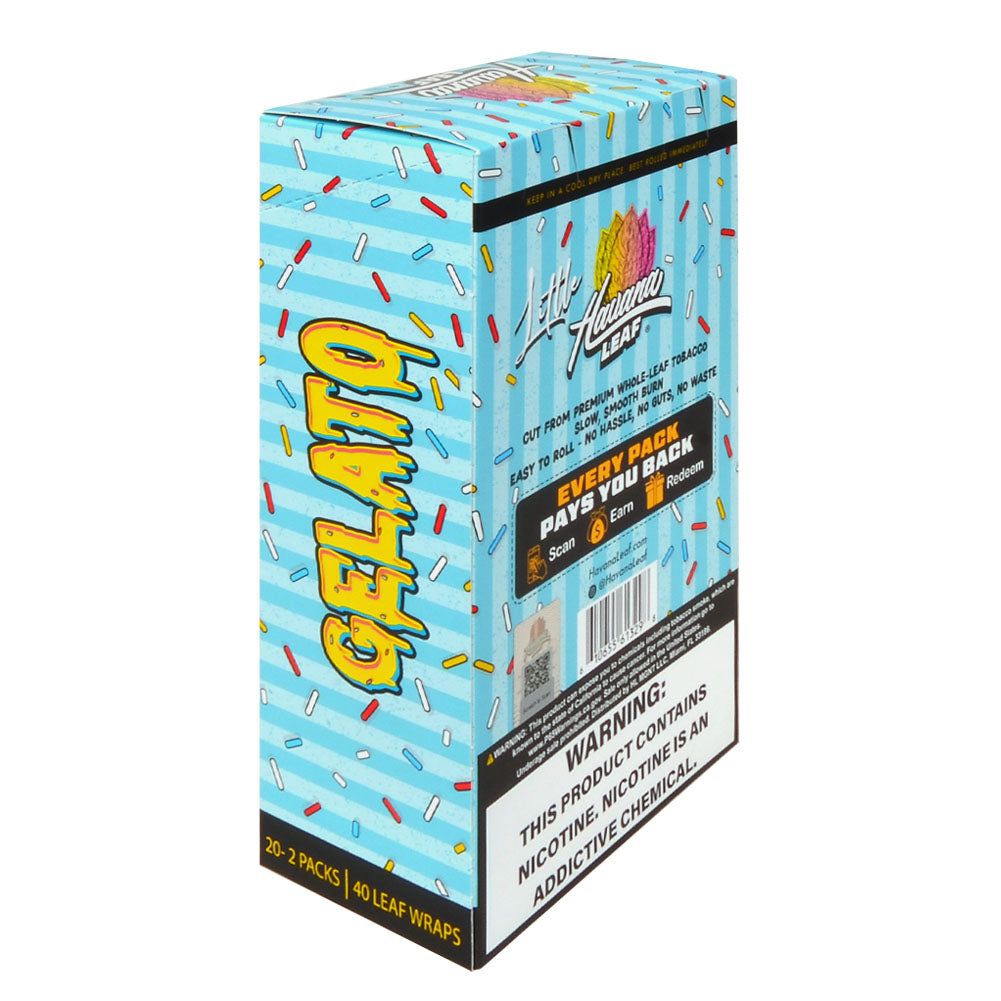 Havana Leaf Little Tobacco Wraps Gelato $1.99 Pre-Priced 20 Packs of 2