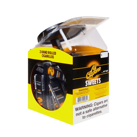 Al Capone Jar Sweet Cognac Cigarillos 60 Packs of 2