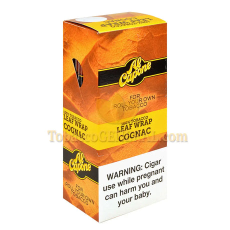 Al Capone Tobacco Leaf Wraps Cognac Pack of 12