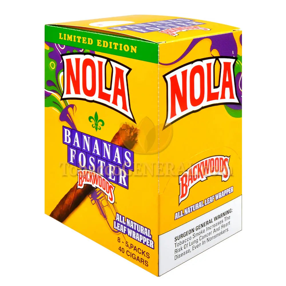 nola tobacco Backwoods Bananas Foster | Nola | Cigars 8 Packs of 5