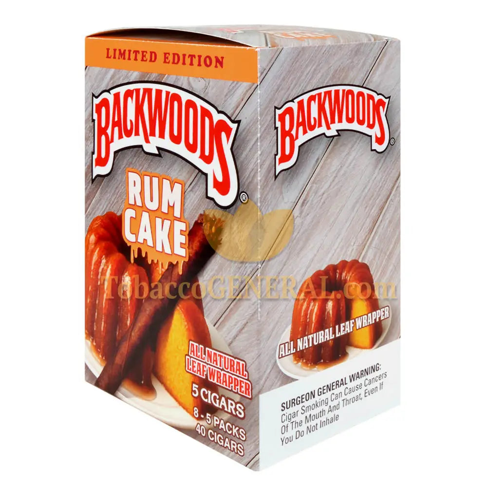 Backwoods Rum Cake Cigars 8 Packs of 5