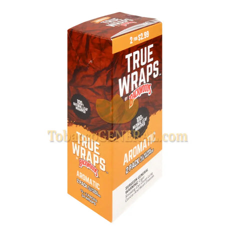 Backwoods True Wraps $2.99 All-Natural Leaf Wrappers 12 Packs of 2 Aromatic