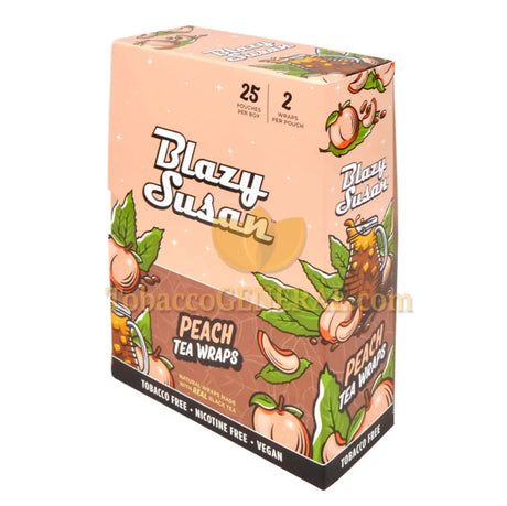 Blazy Susan Peach Tea Wraps 25 Pouches of 2