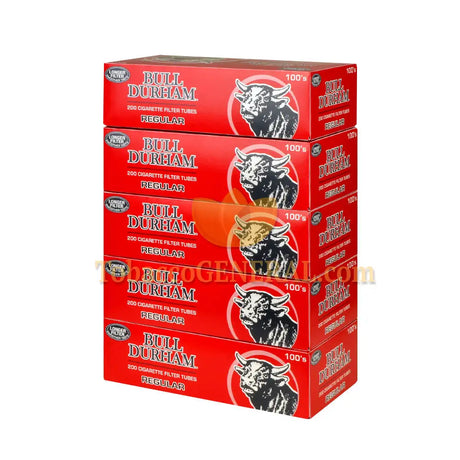Bull Durham Filter Tubes 100 mm Regular (Full Flavor) 5 Cartons of 200