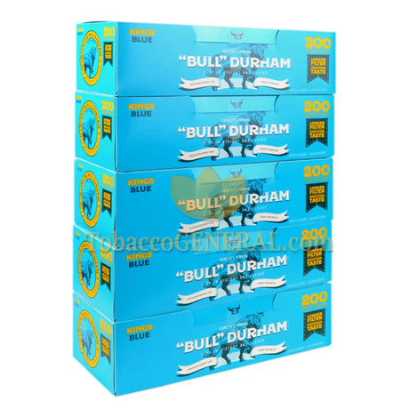 bull durham cigarette tubes Menthol King - 5 X 200 Pack Bull Durham Blue Filter Tubes