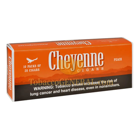 Cheyenne Peach Filtered Cigars 10 Packs of 20