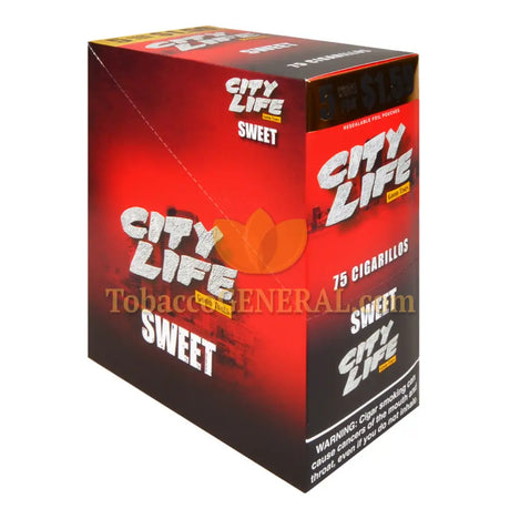 City Life Cigarillos 1.59 Pre-Priced 15 Packs of 5 Cigars Sweet