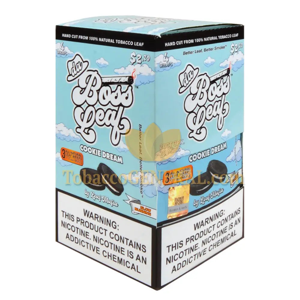 Da Boss Cookie Dream Leaf Wraps 20 packs of 4 $2.79 pre-price