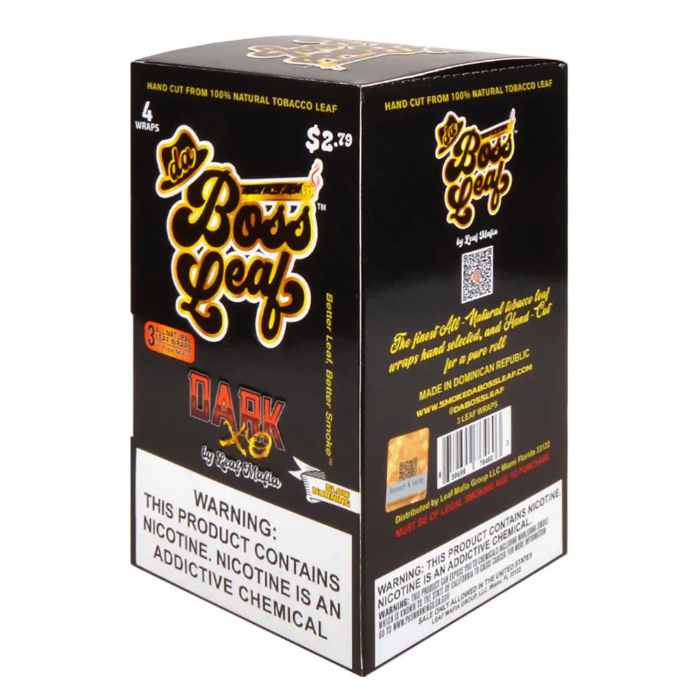 Da Boss Dark XO Leaf Wraps 20 packs of 4 $2.79 pre-price