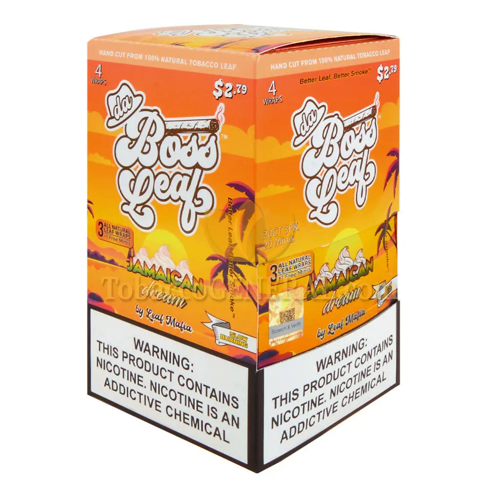 Da Boss Jamaican Dream Leaf Wraps 20 packs of 4 $2.79 pre-price