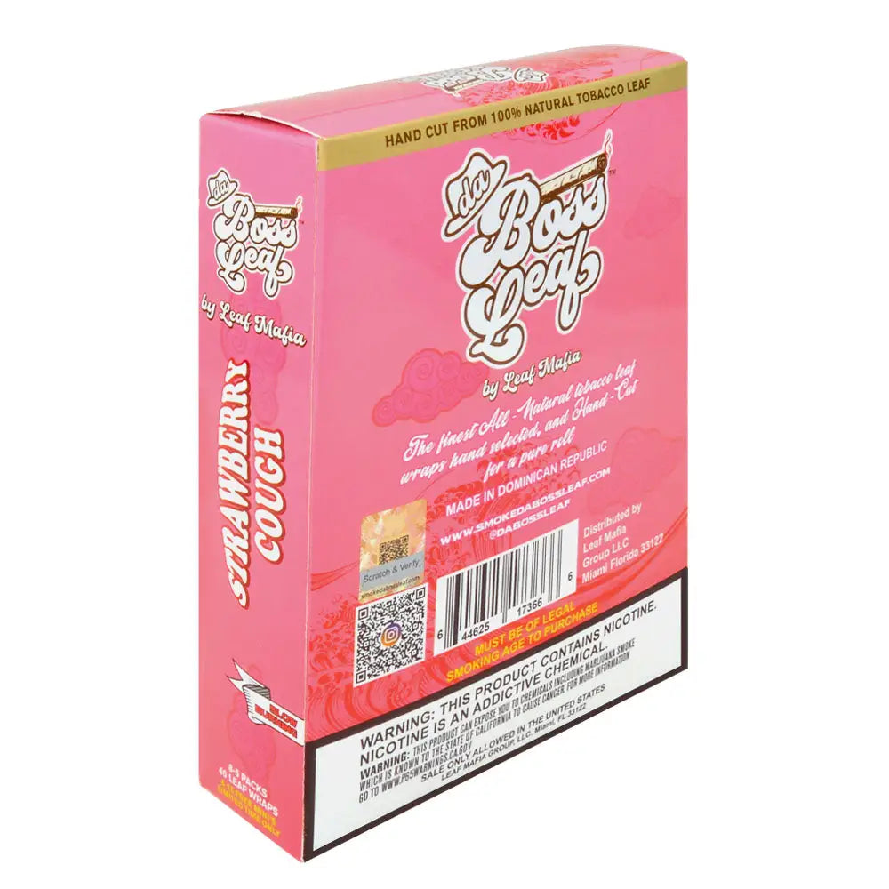Da Boss Leaf Wraps Strawberry Cough 8 packs of 5