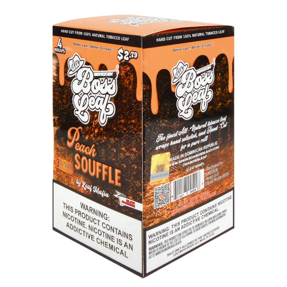 Da Boss Peach Souffle Leaf Wraps 20 packs of 4 $2.79 pre-price