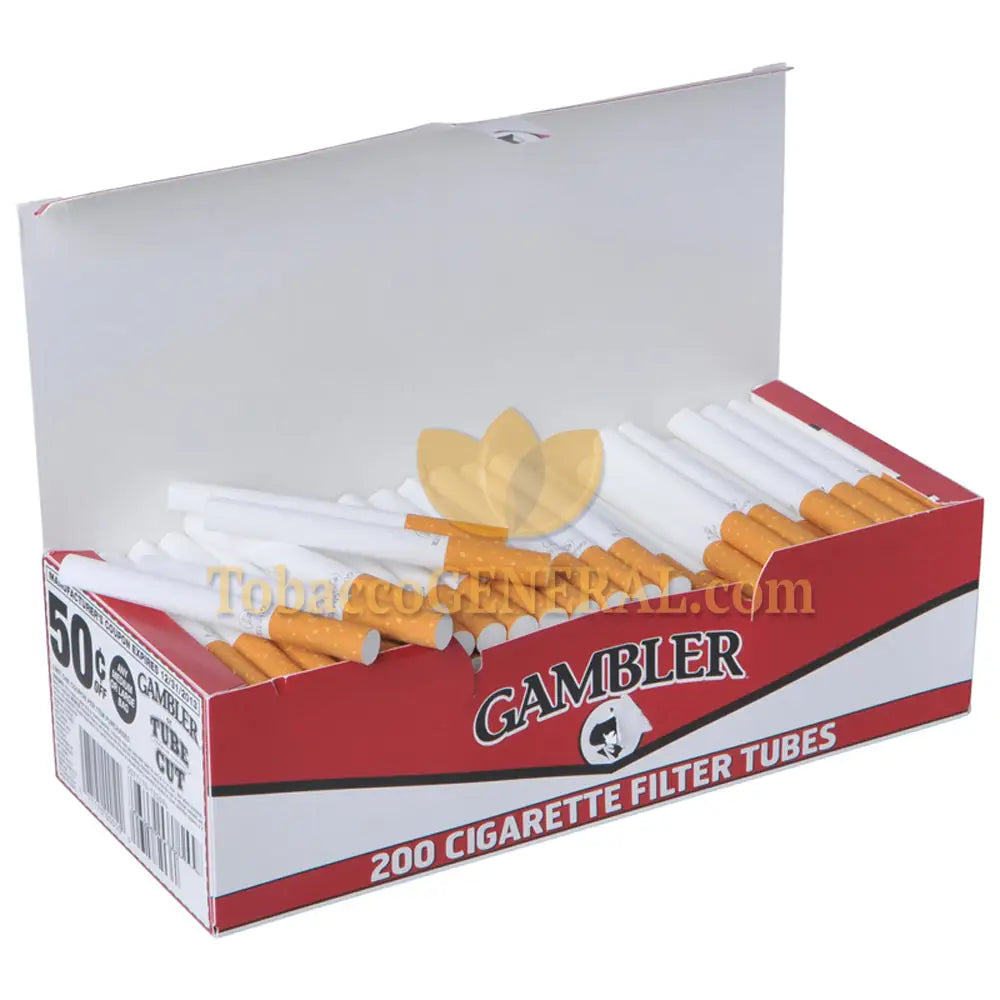 roll your own cigarette filters Gambler Filter Tubes King Size Full Flavor 5 Cartons of 200