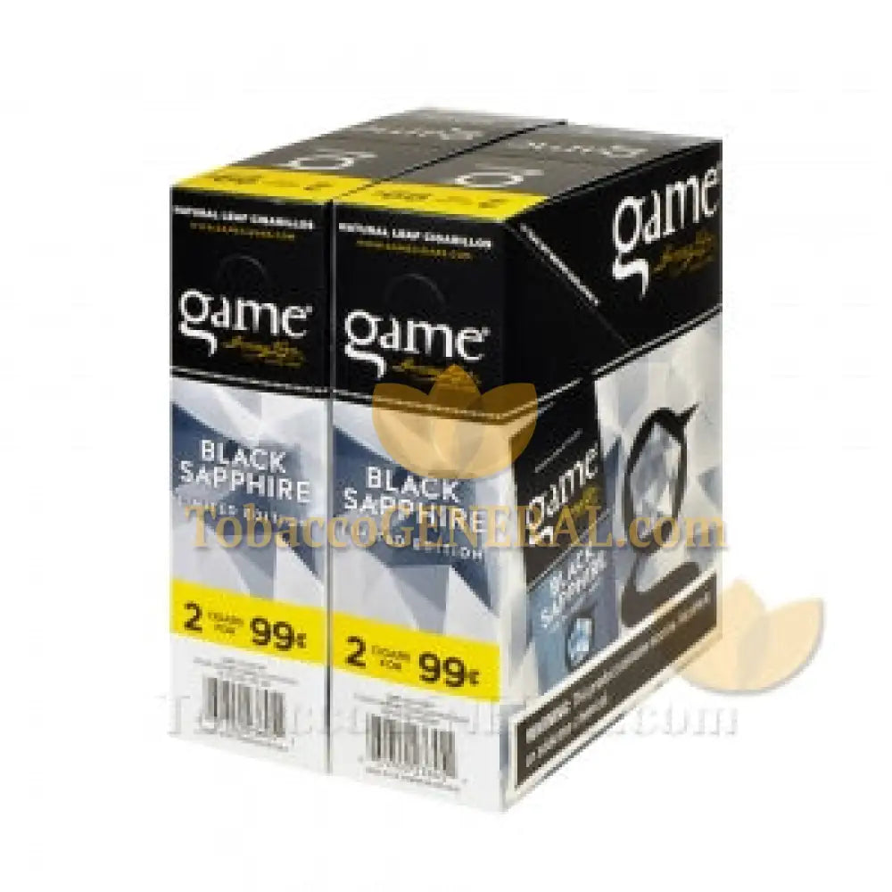 Game Cigarillos Foil 2 for 99 Cents 30 Packs of 2 Cigars Black Sapphir ...